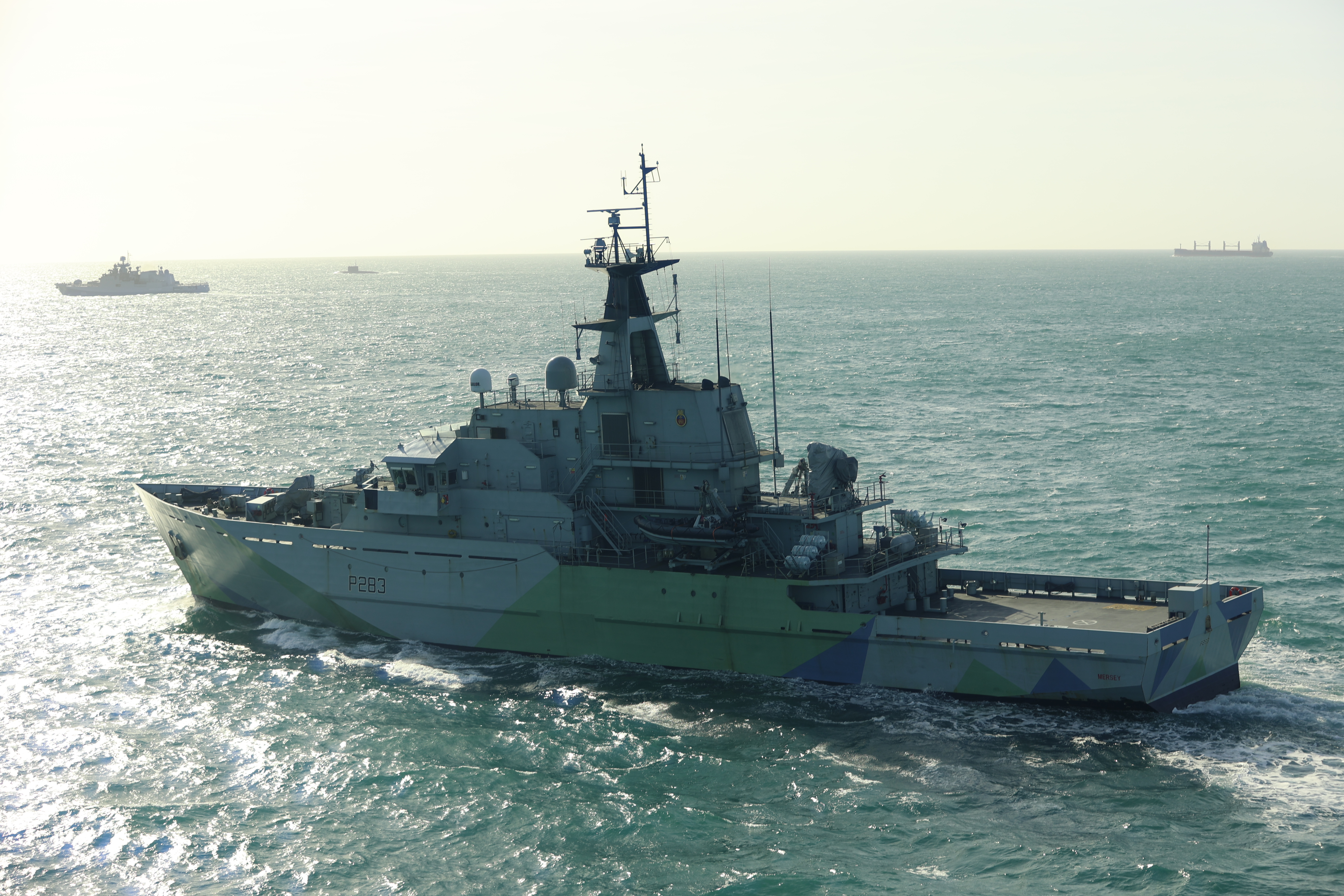 HMS Mersey tracks RFN Admiral Grigorovich and Kilo class Krasnodar