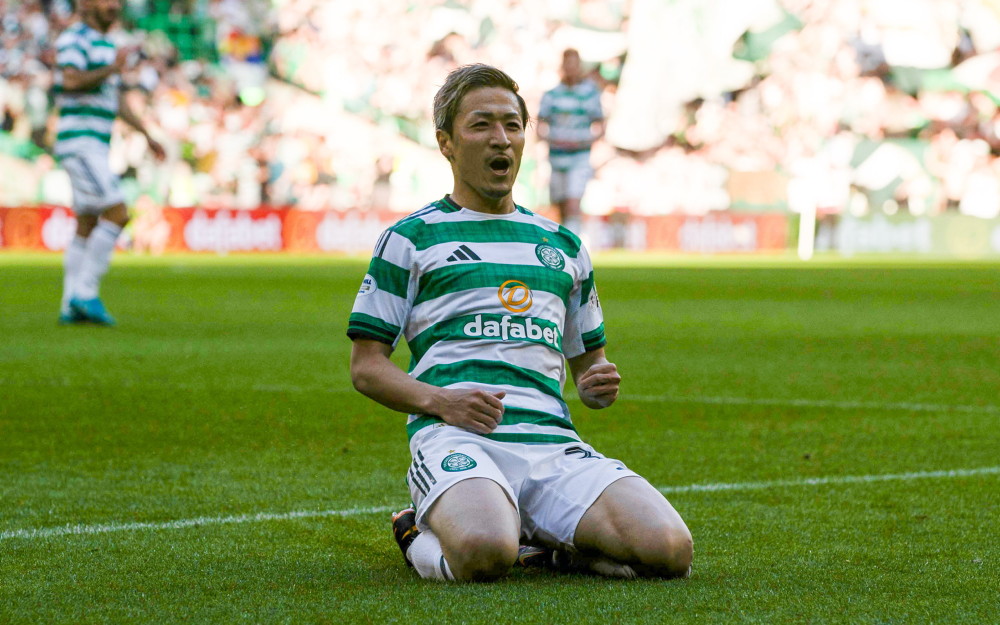 Daizen Maeda brace sees Celtic move level on points with Hearts at top of table