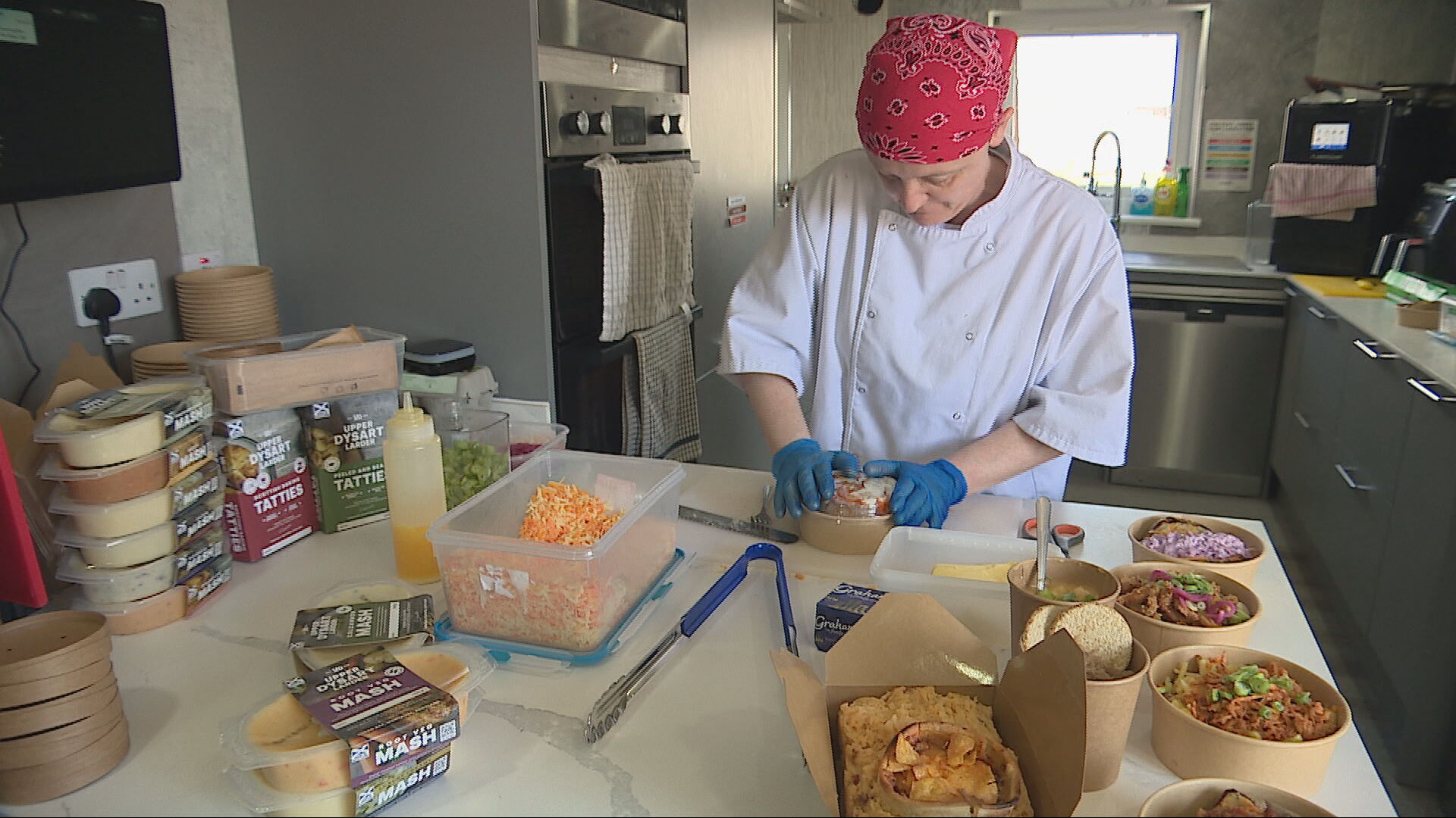 The kitchen at Upper Dysart farm