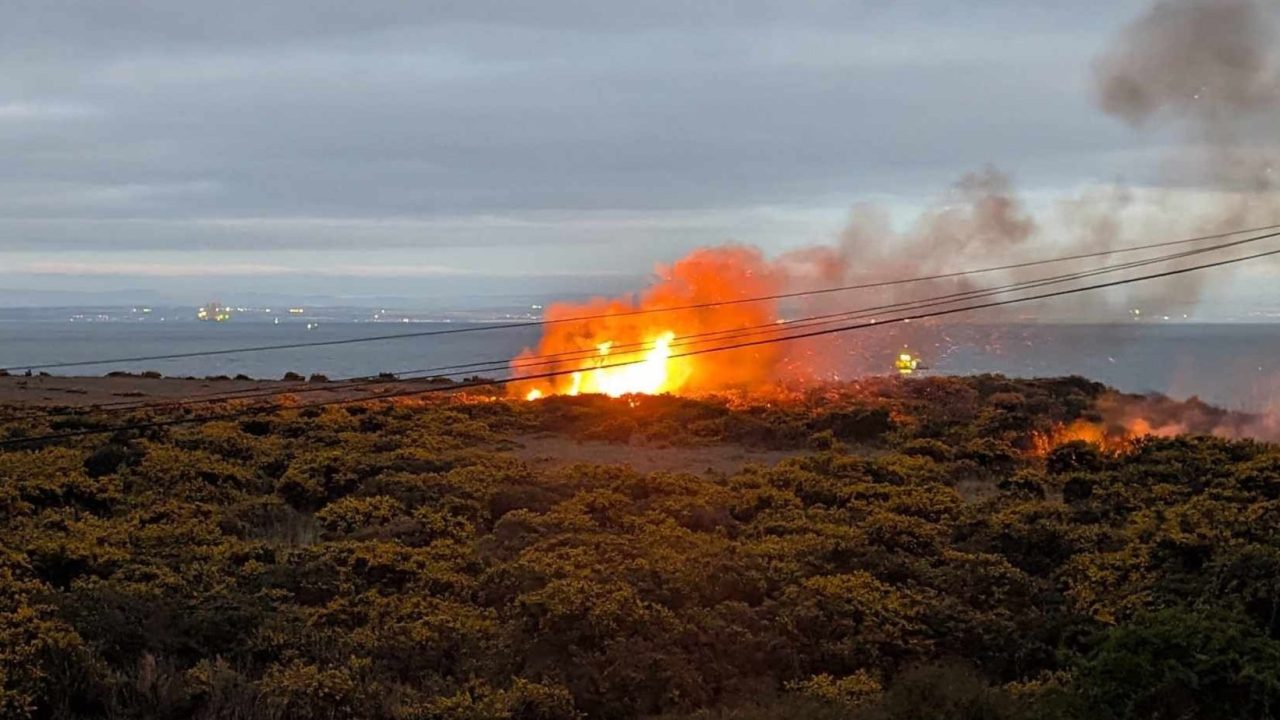 Crews battle ‘multiple areas of grass and gorse’ on fire in Fife