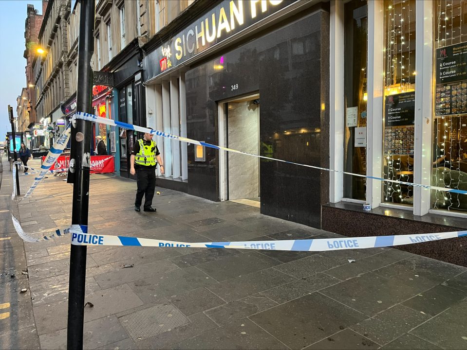 Police cordon off Chinese restaurant on Sauchiehall Street after reports of assault