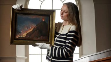 Image of Vesuvius erupting by painter said to have witnessed it fetches £25,000
