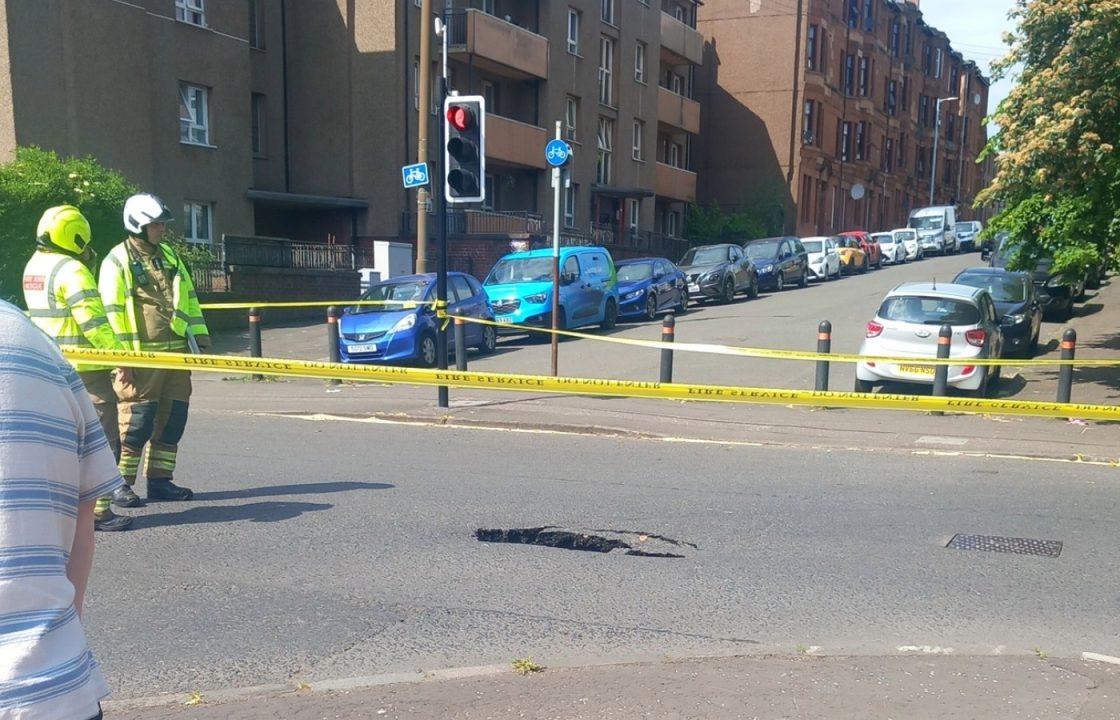 Roads to remain closed after burst water main causes sinkhole in Glasgow’s Southside