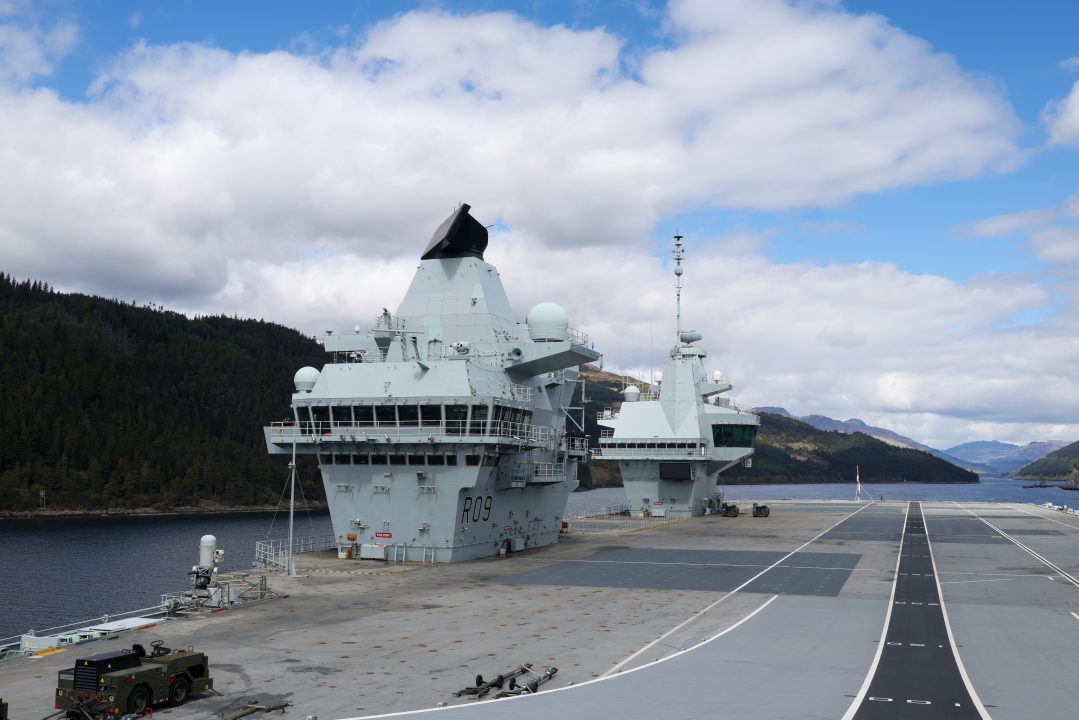 Britain’s biggest warship HMS Prince of Wales departs Scotland on security mission