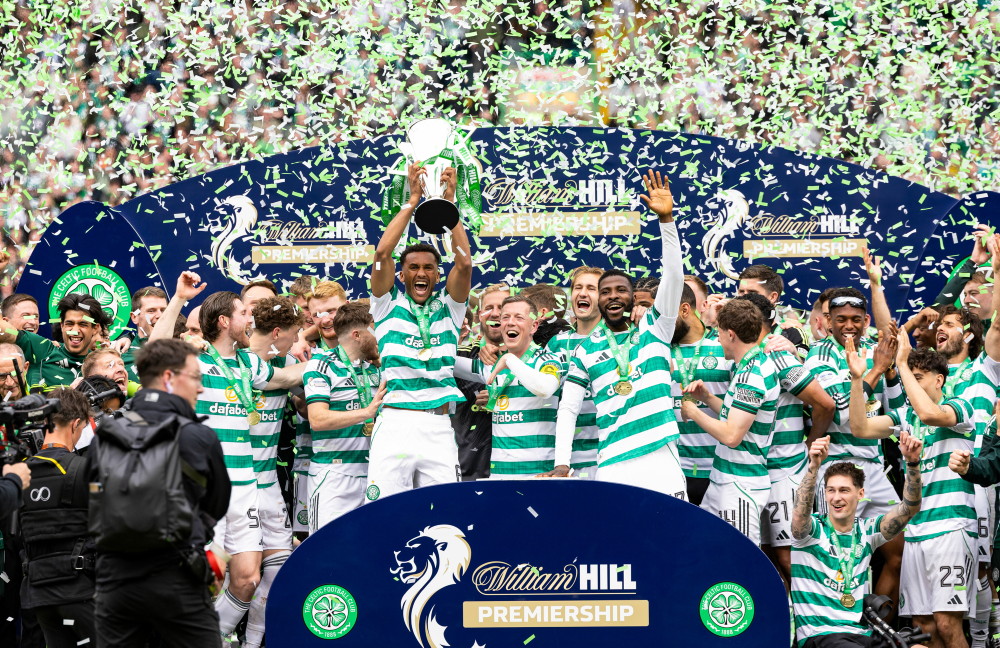 Celtic defeat Hearts 3-1 to claim 14th Scottish Premiership title in 15 years