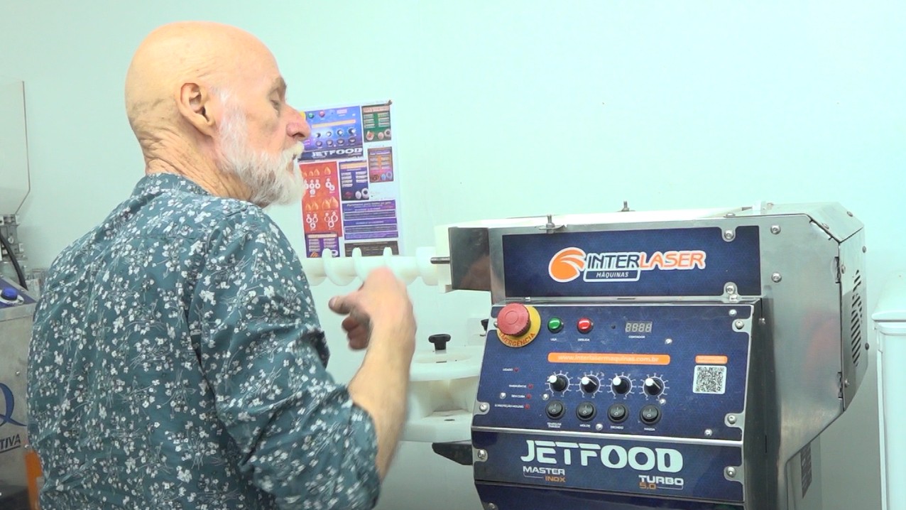 Mr Main uses a number of cooking machines to help speed up the production of his haggisxinhas