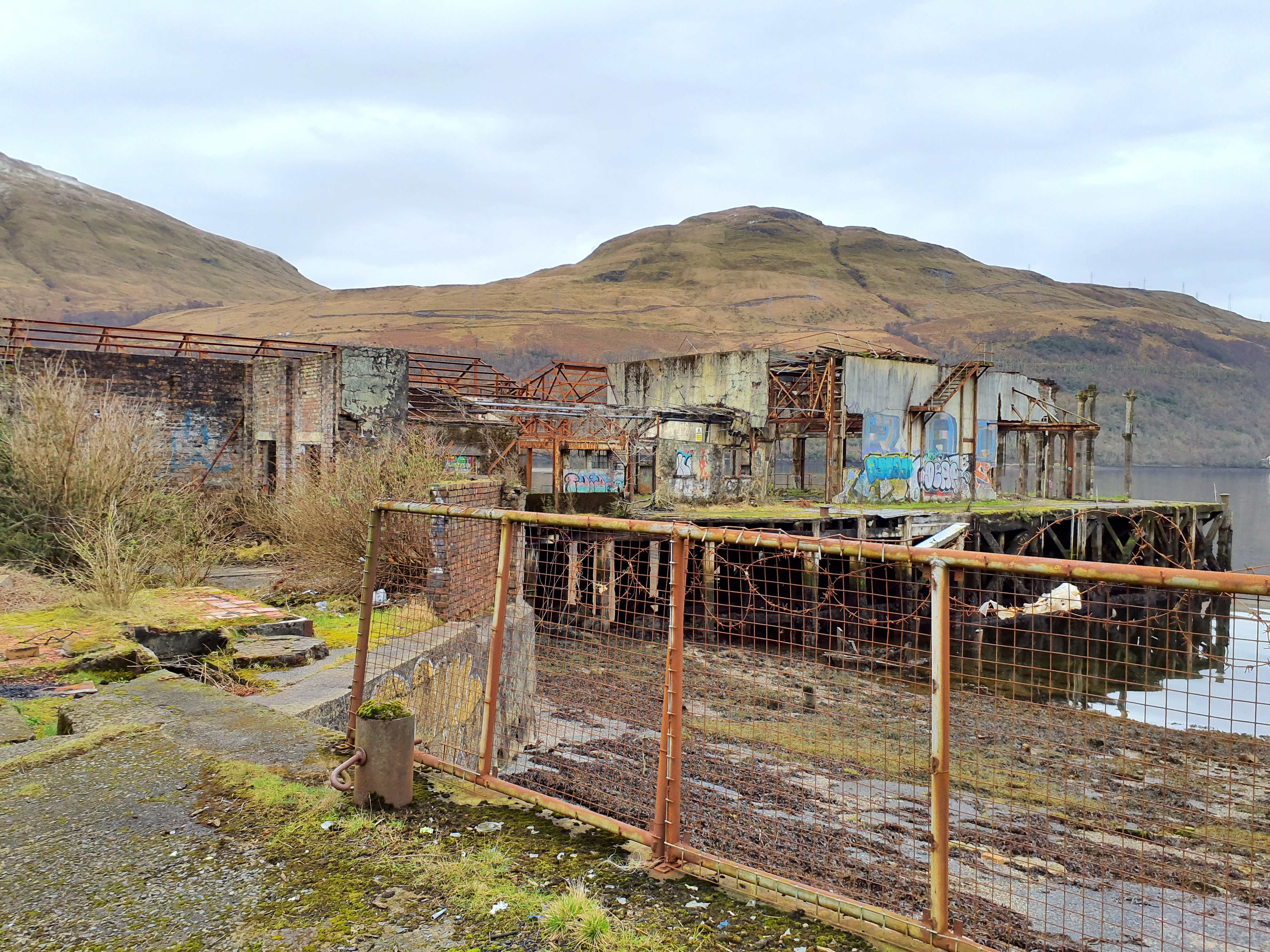 The former base has become a site for fly-tipping