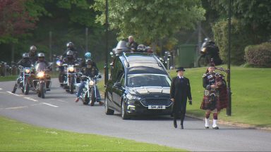 Motorcycle community gives care home resident rock-inspired final farewell