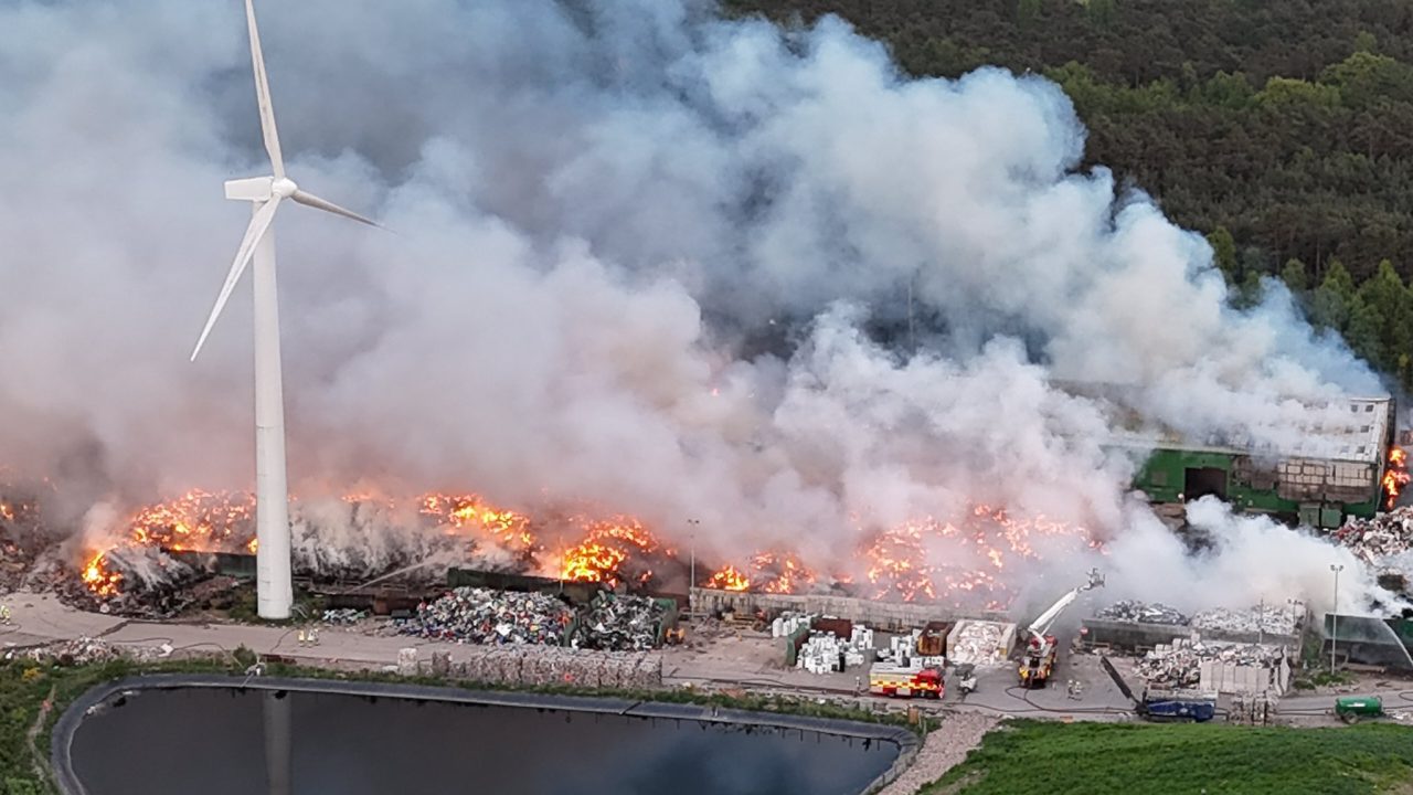 Firefighters leave scene of huge landfill blaze after more than two weeks