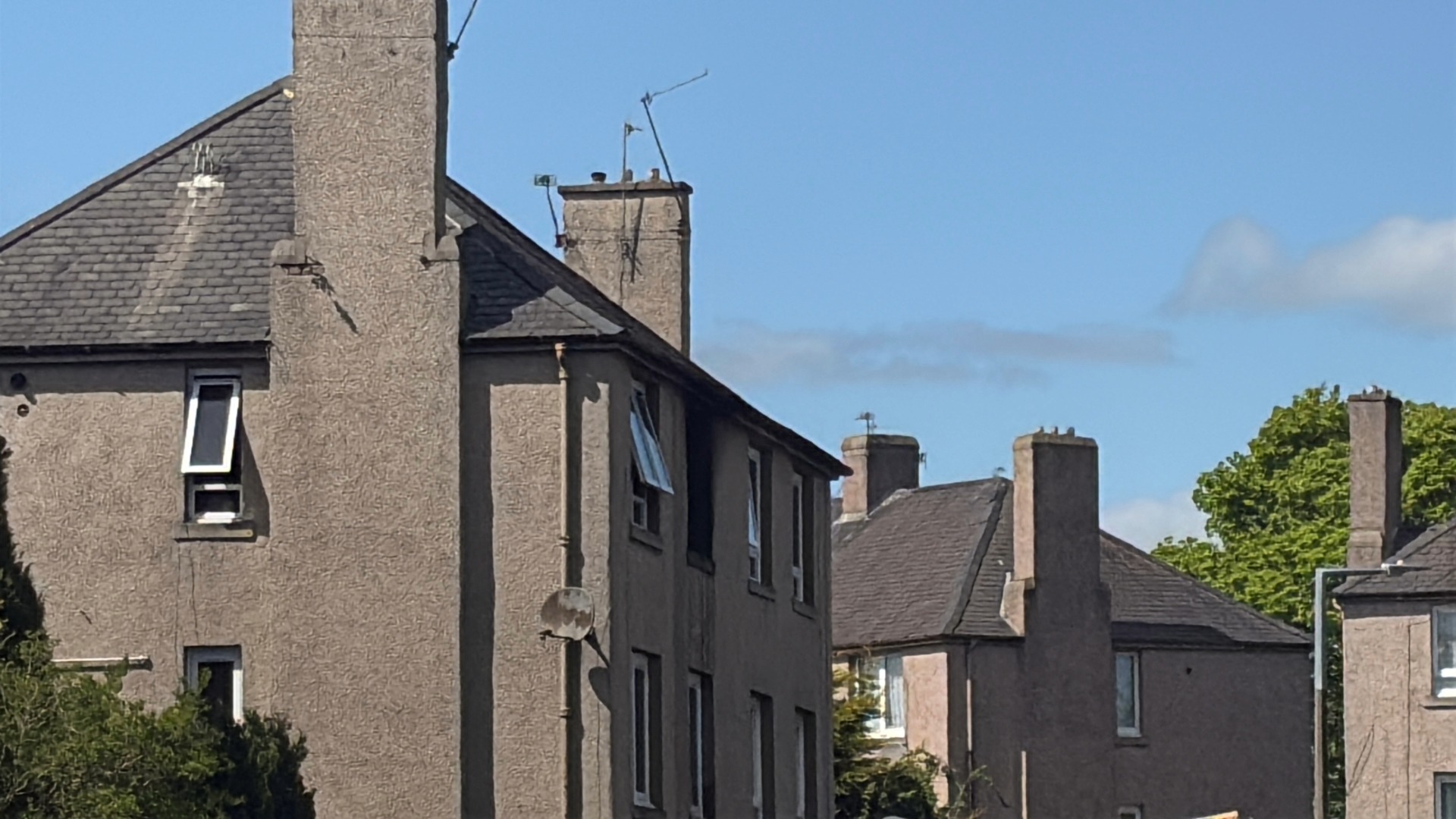 Emergency services were called to the fire at the block in the Whitson Road area.