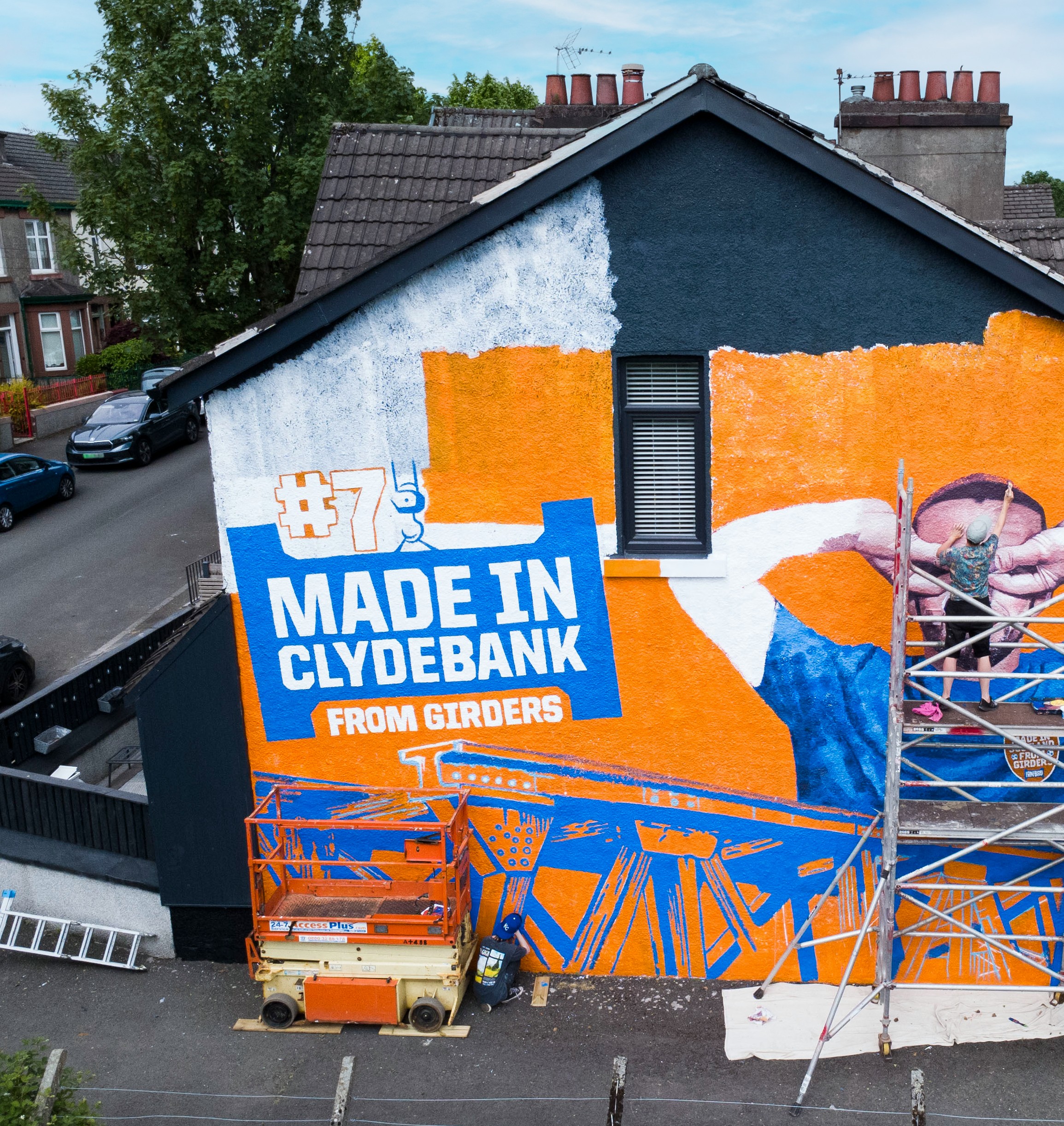 Mural dedicated to Tartan Army star John McGinn in Clydebank