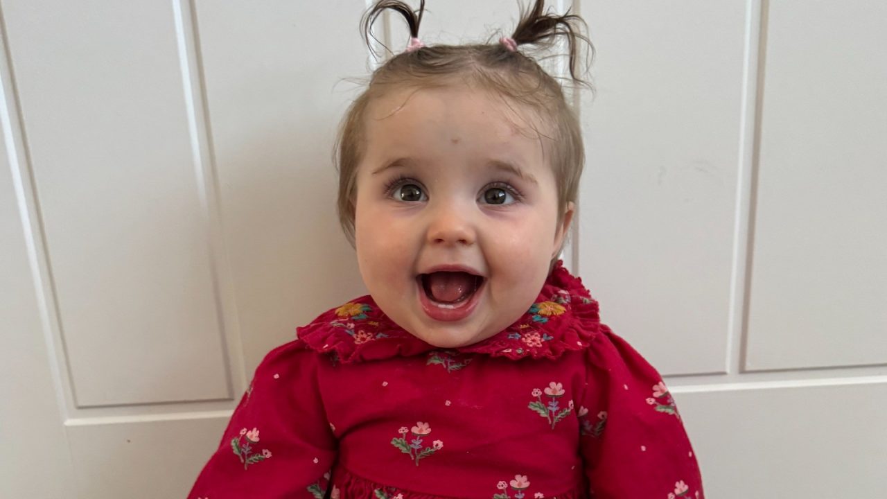 ‘Absolute warrior’ baby who suffered stroke at birth celebrates first birthday