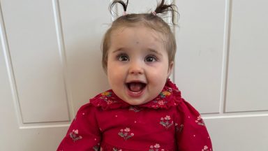 ‘Absolute warrior’ baby who suffered stroke at birth celebrates first birthday