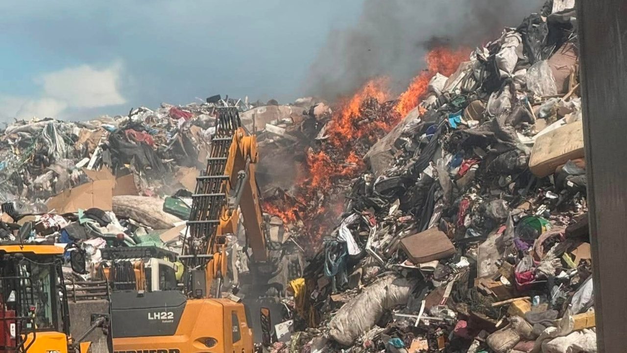 Blaze at Fife waste facility continues into fifth day