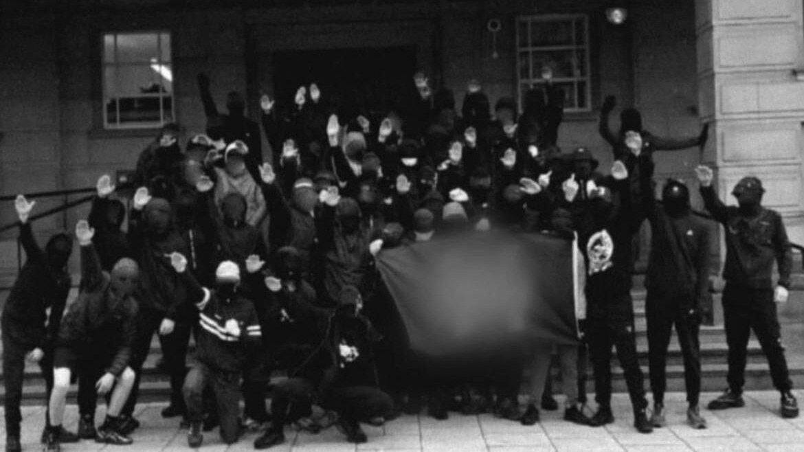 Nine teenagers have been charged in connection with the image.