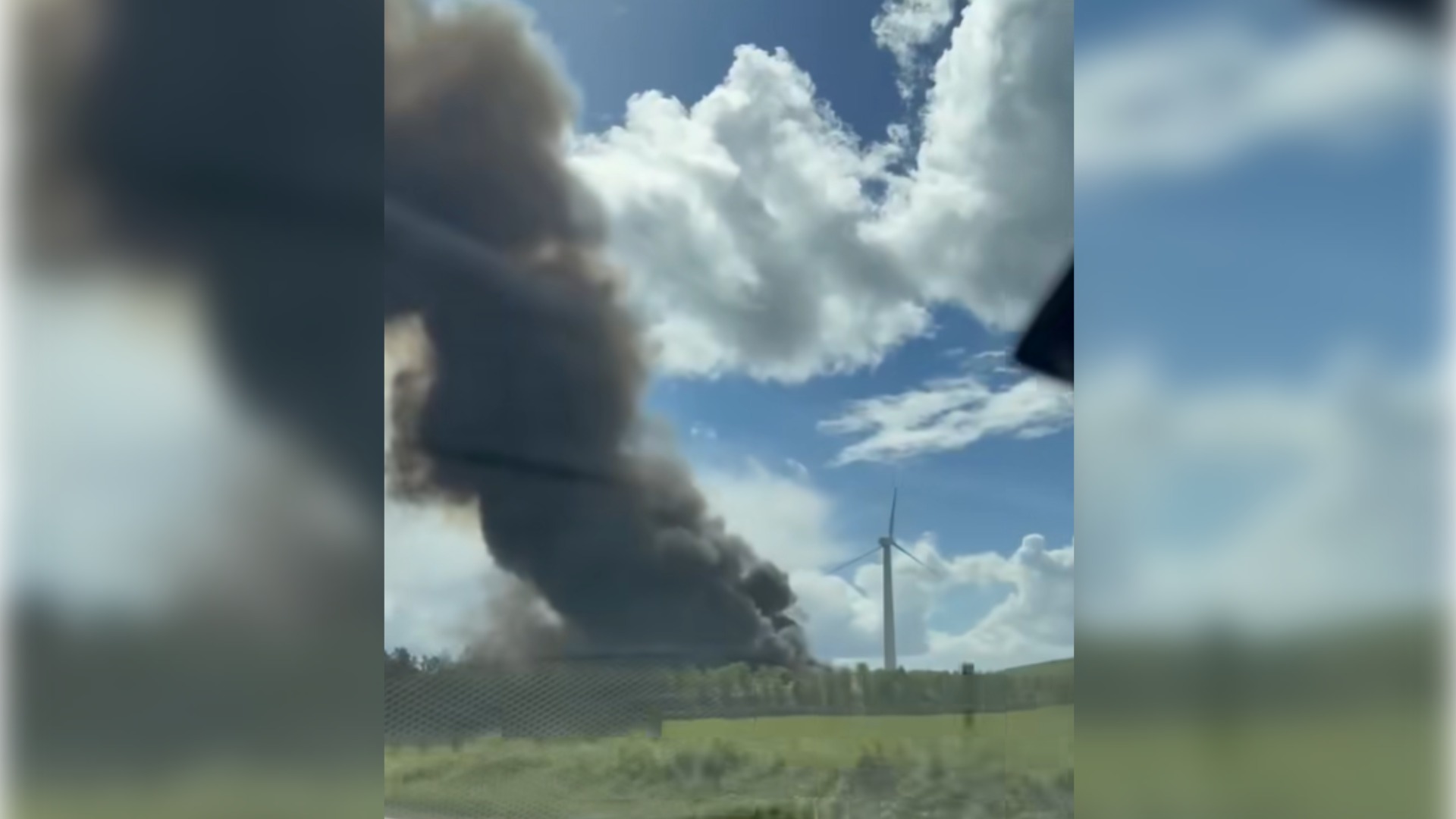 Fire at a landfill site in Fife