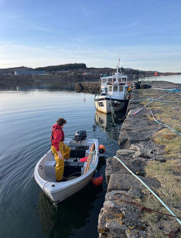 Archie and the boat at the old pier where he brought the two men in