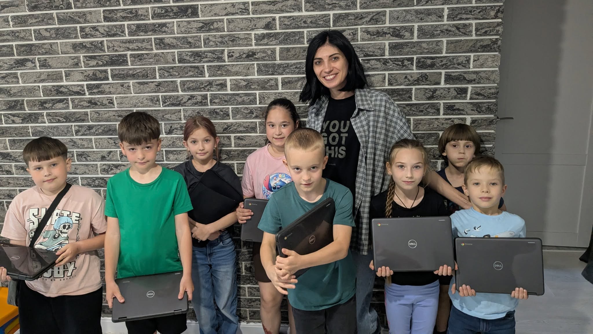 Ukrainian children were given Chromebooks refurbished by Highland Innovation