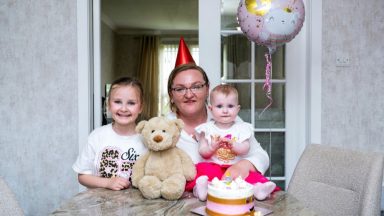 Mum saved by emergency blood transfusion during childbirth celebrates baby’s first birthday