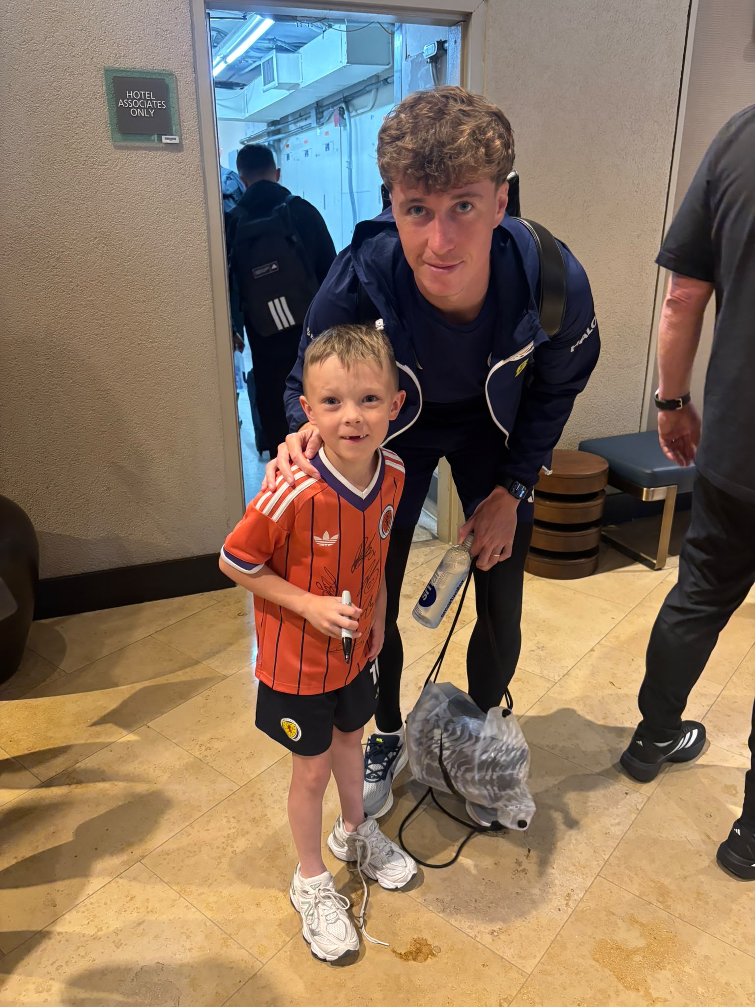 Nicholas gets to meet his  Scotland heroes including Jack Hendry