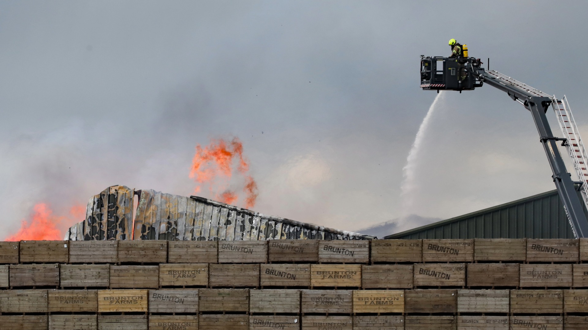 Fire at a farm building near airfield in easter ross