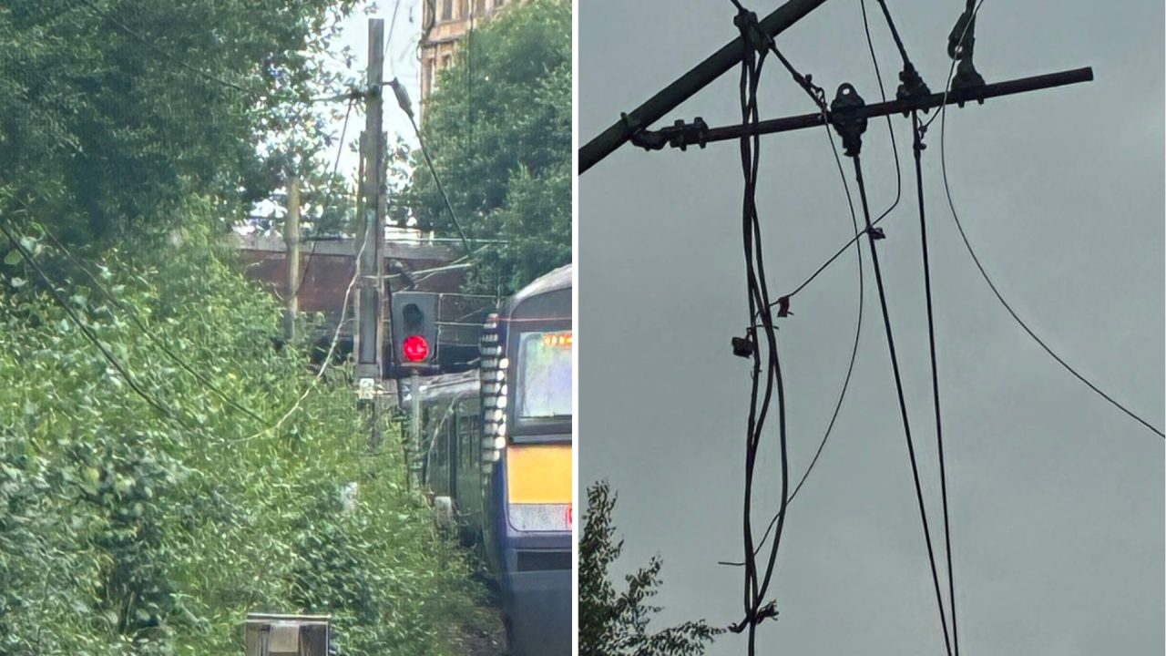 Train services to Glasgow Central cancelled due to damaged overhead wires