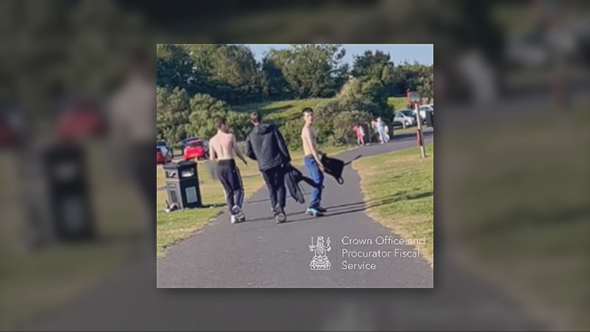 The three teens were spotted walking away from the fatal attack on Kayden