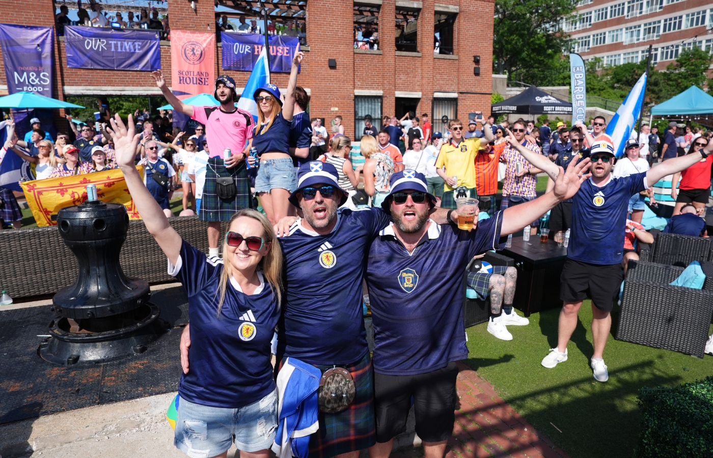 Fans are in the city for the first two Scotland games (Martin Rickett/PA)