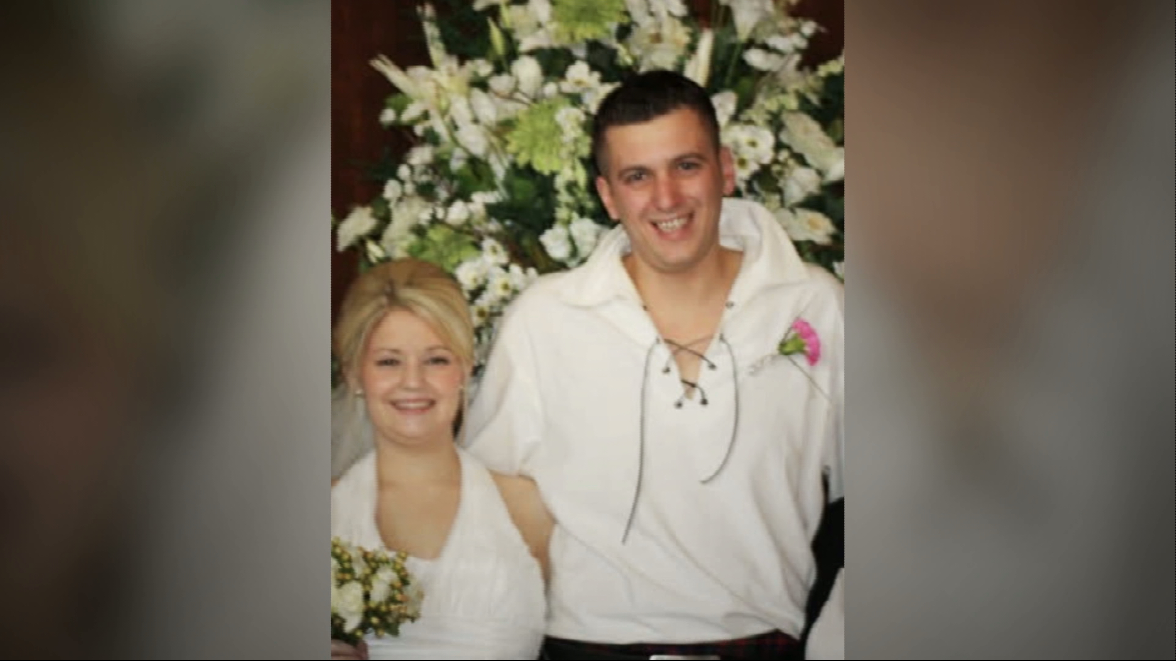 Danielle and David on their wedding day in 2010