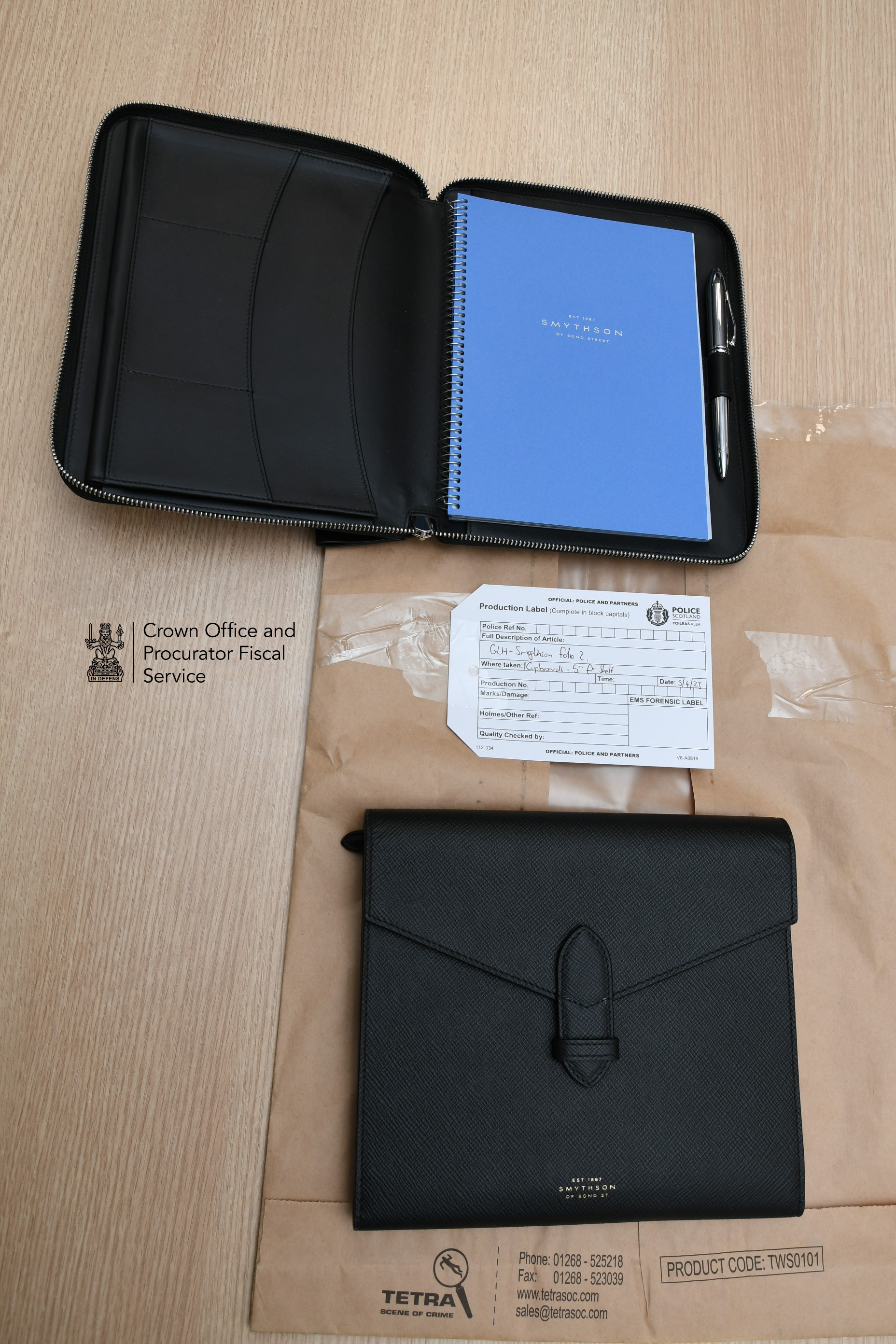 46. Trifold writing folder (£345) and zip folder (£435) from Smythson