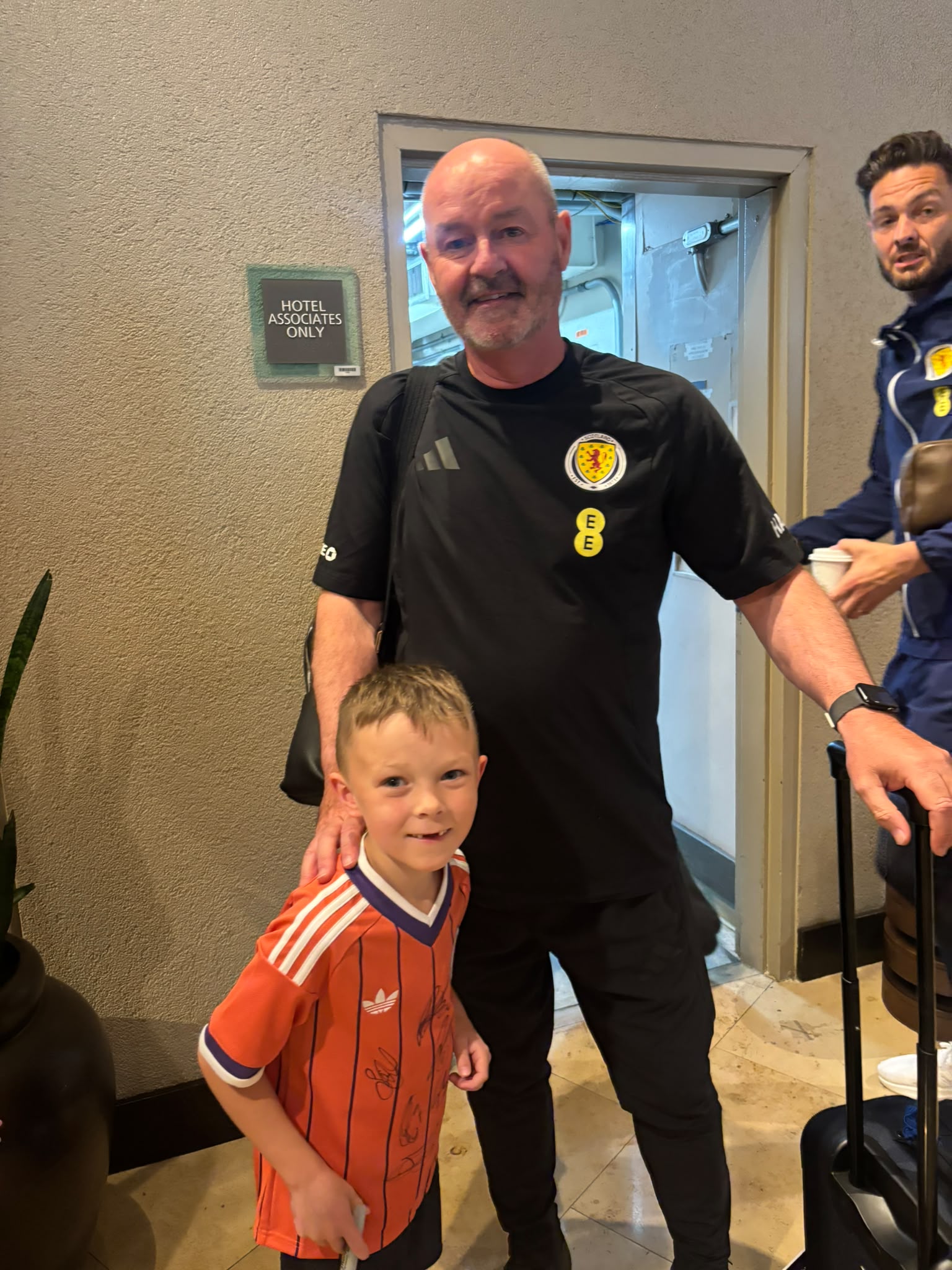 Nicholas with Scotland boss Steve Clarke