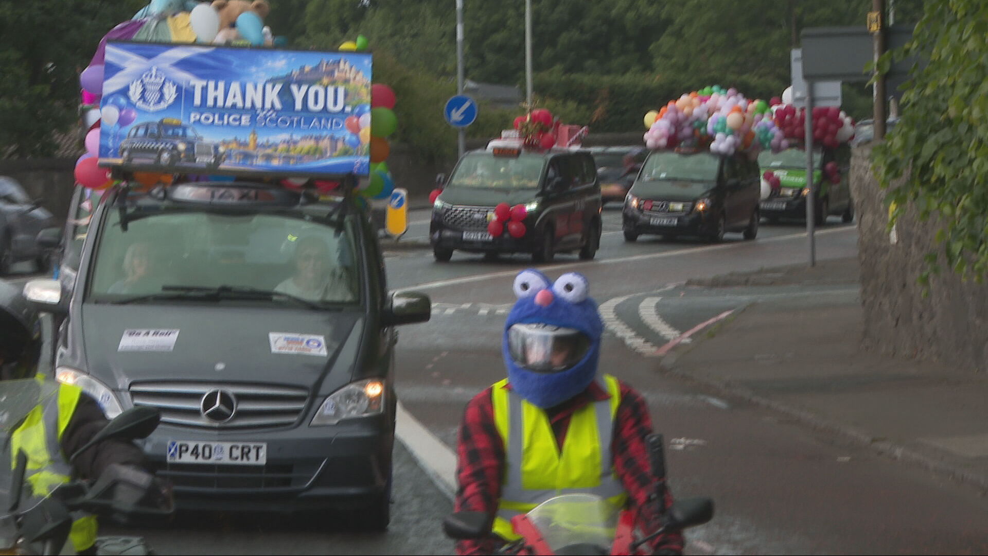 Police Scotland were thanked by the taxis