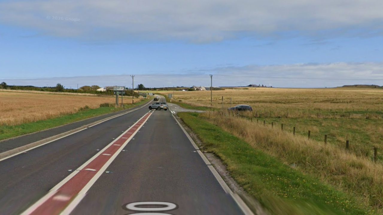 Driver taken to hospital after two-vehicle crash on A90 at rush hour