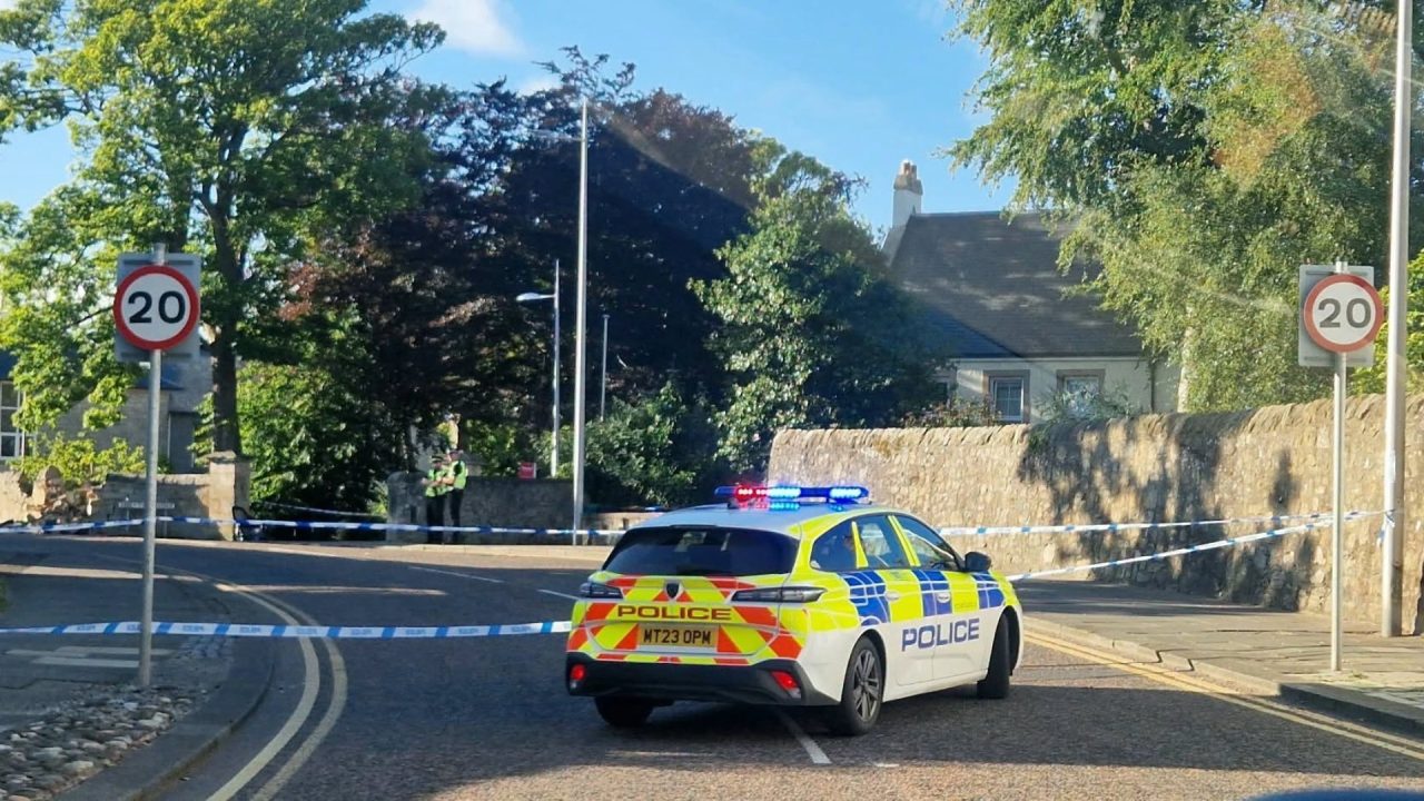 Three men in hospital after car crashes into wall in St Andrews