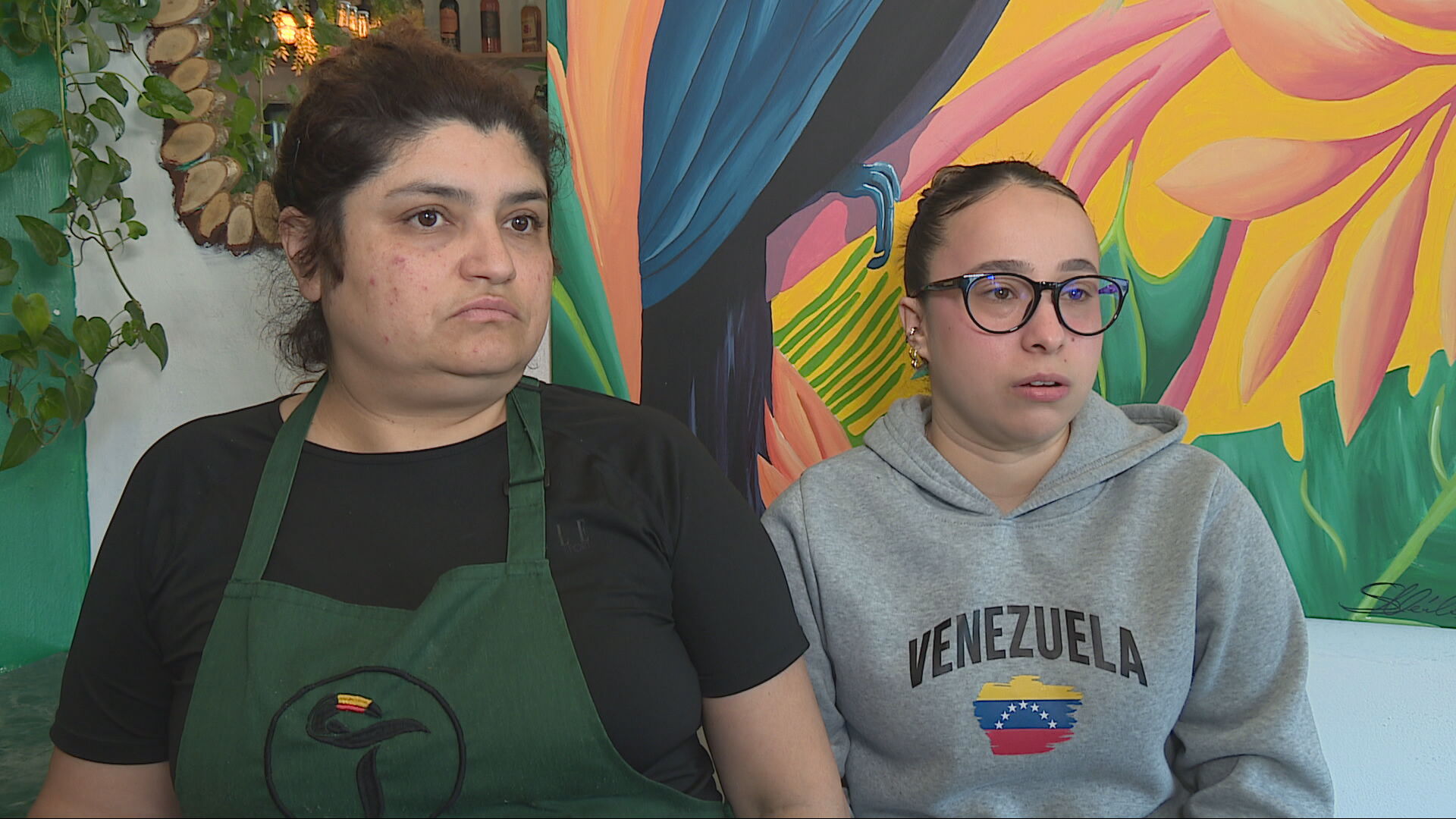 Marcia Ramirez and Maria Castro work at the Tucan Cafe in Aberdeen