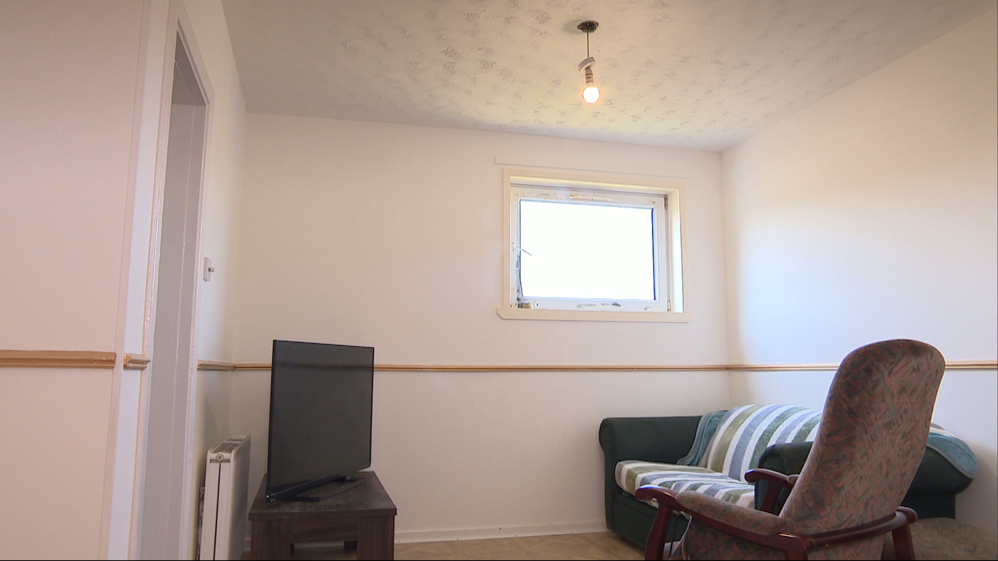The living room at David's four-bedroom property