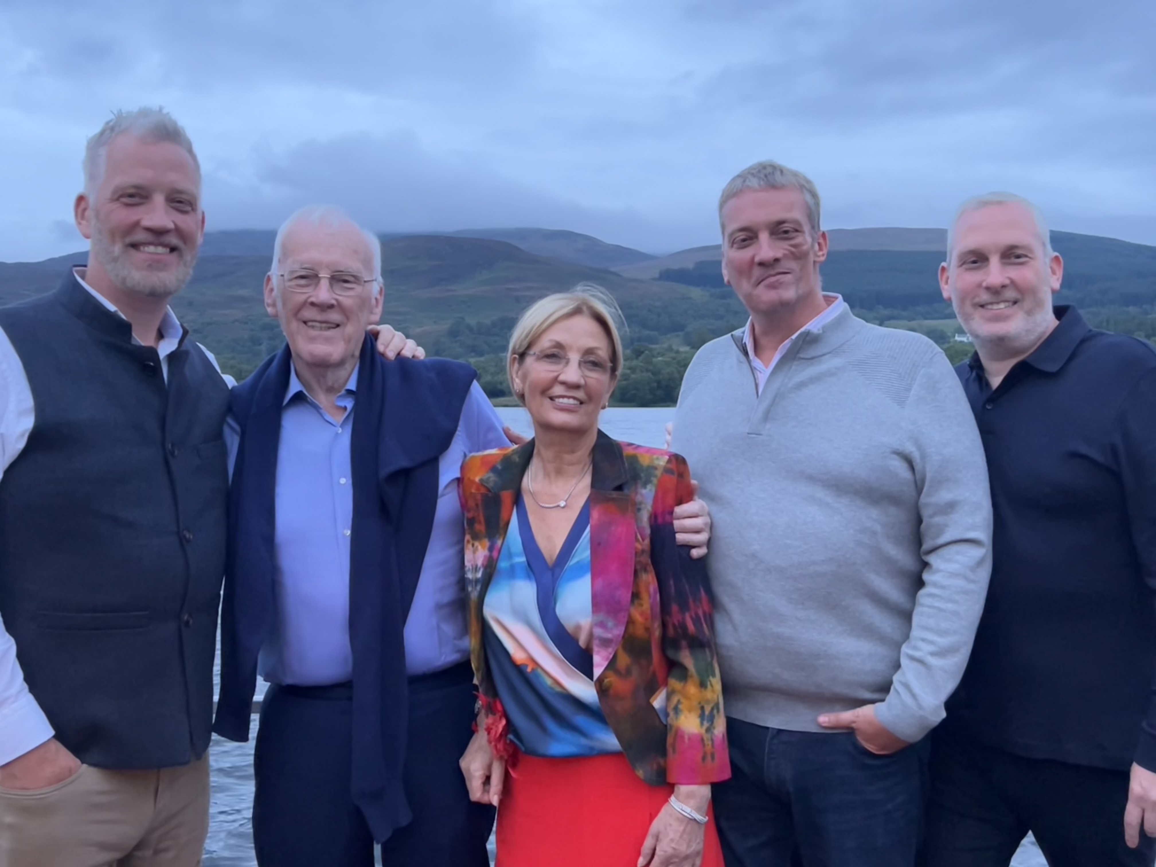 The Wood family, from left to right, Garreth, Sir Ian, Lady Helen, Nicholas and Graham.