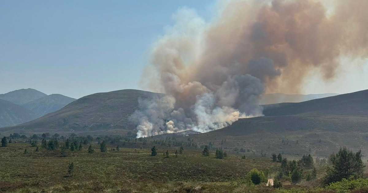 Wildfire in the Cairngorms that broke out on June 15, 2026.