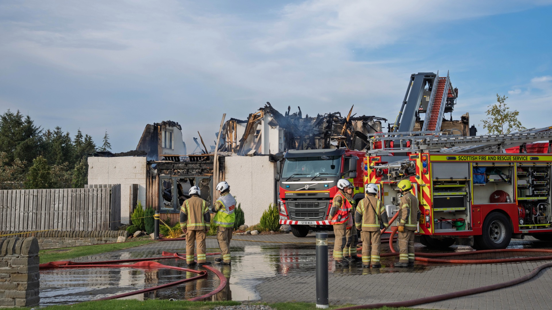 The Scottish Fire and Rescue Service were called to the house fire
