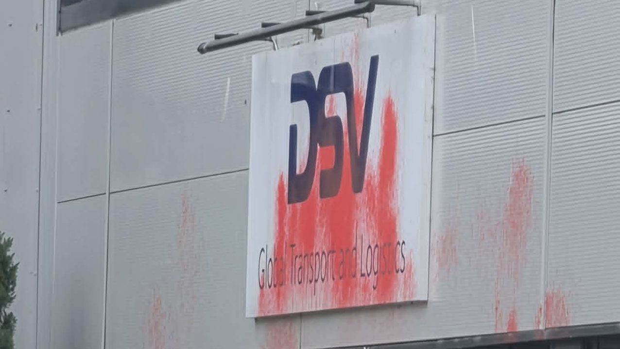 Logistics firm’s building in Aberdeen targeted with red paint by vandals