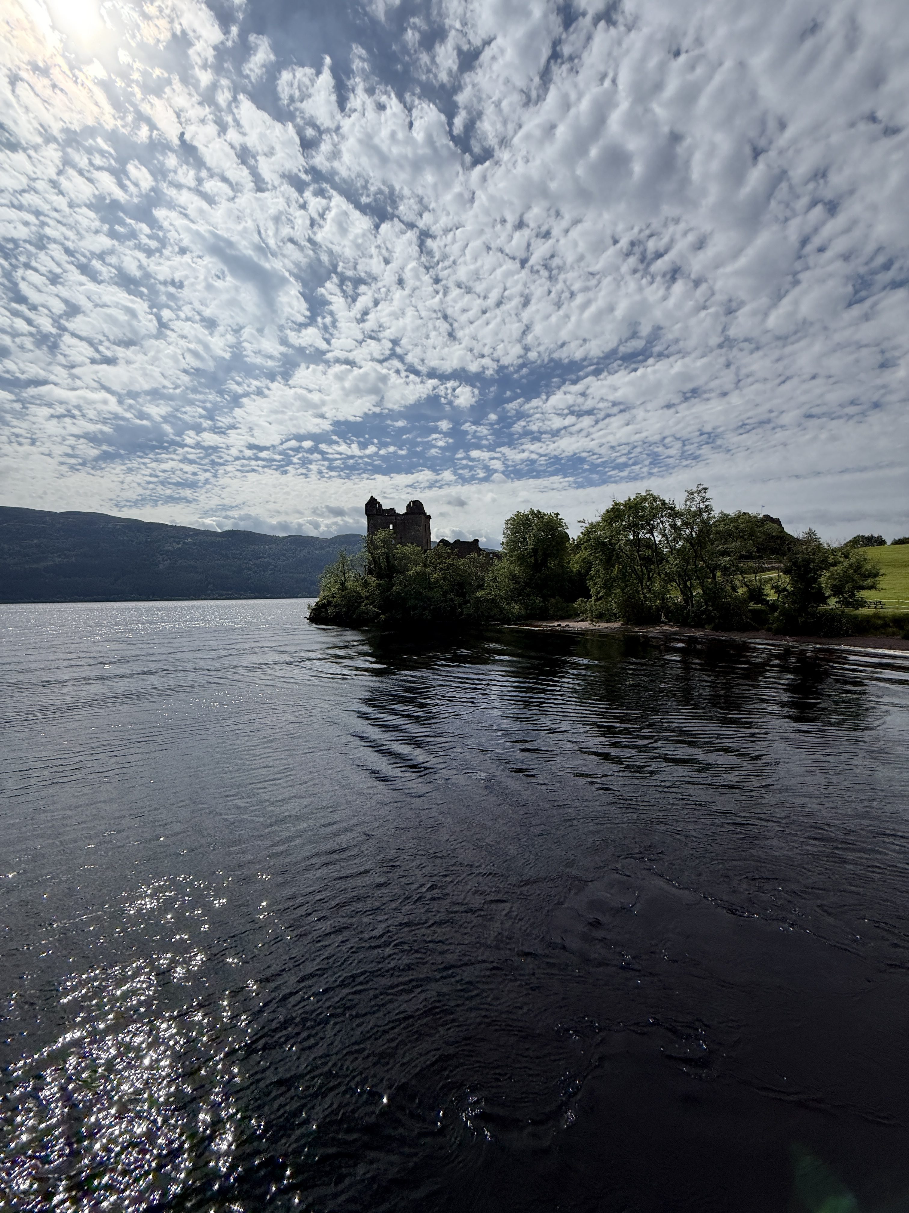 Sharon Herbert, from Kent, was out on the water near Urquhart Castle when she took a photograph from the boat.