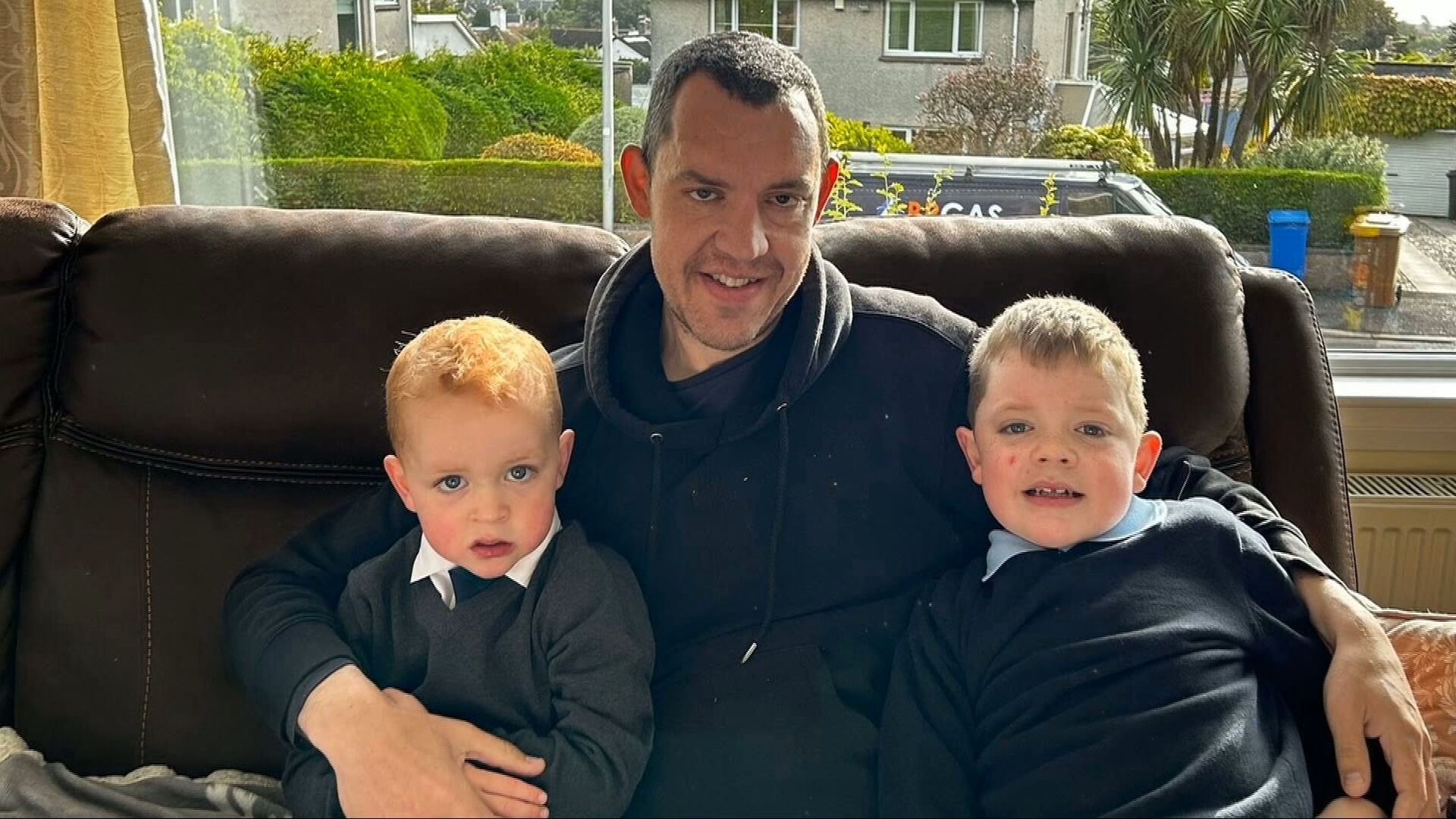 Adam and Joey with their dad