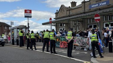 Police report 18 people for offences including ‘racial breach of the peace’ after Arbroath protest