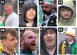 Pictures of 28 more people released as probe into Celtic fan disorder continues