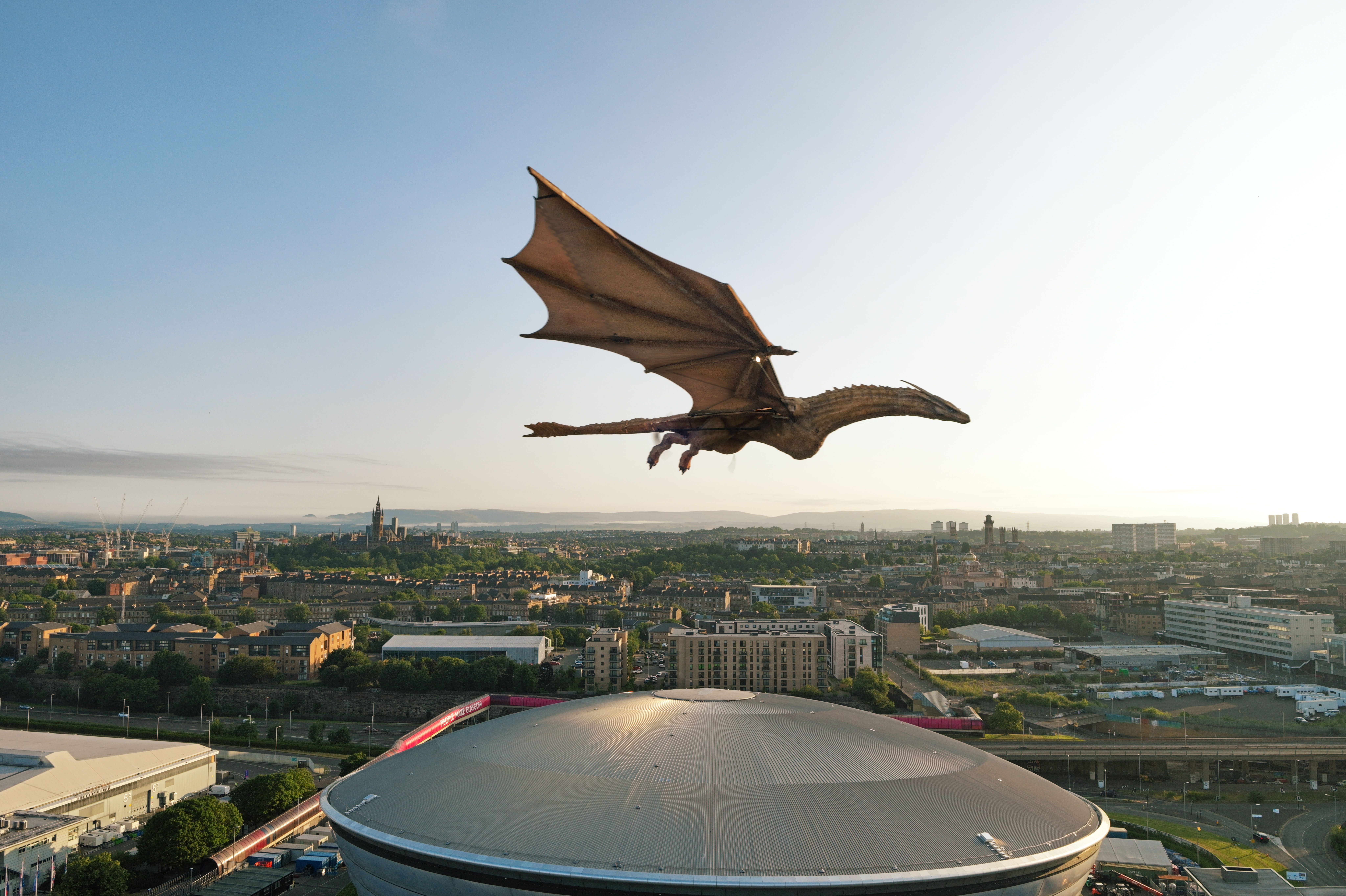 The dragon flew above Glasgow