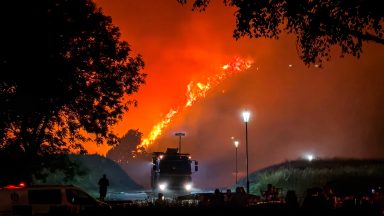 Fire crews battle blaze on Arthur’s Seat in Edinburgh overnight