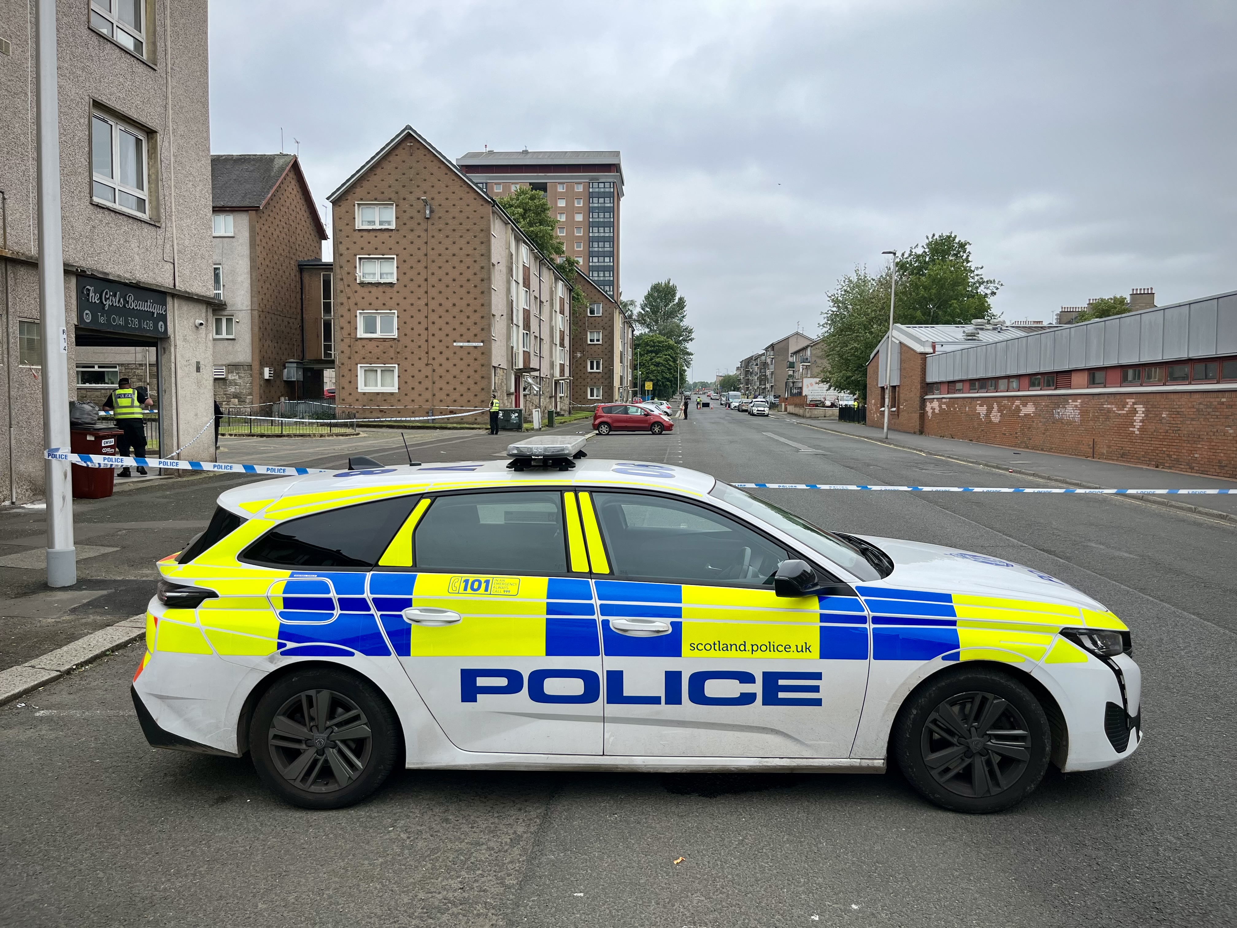 A manhunt is under way and police have locked down multiple streets after an attempted murder in Paisley.