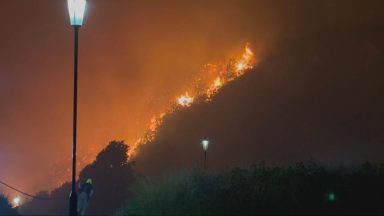 Fire crews battle blaze on Arthur’s Seat in Edinburgh through night