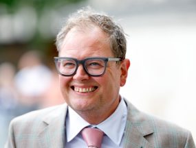 Alan Carr’s deaf dog attacked bagpiper’s sporran while at event at his Scottish castle