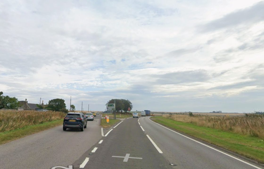 Two people taken to hospital after three-vehicle crash on A90